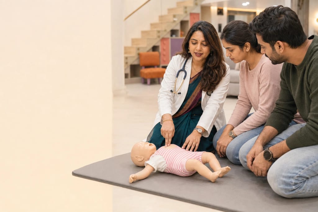 Baby First Aid: Choking, Burns, Falls and Fever Fits, a KinderCure workshop