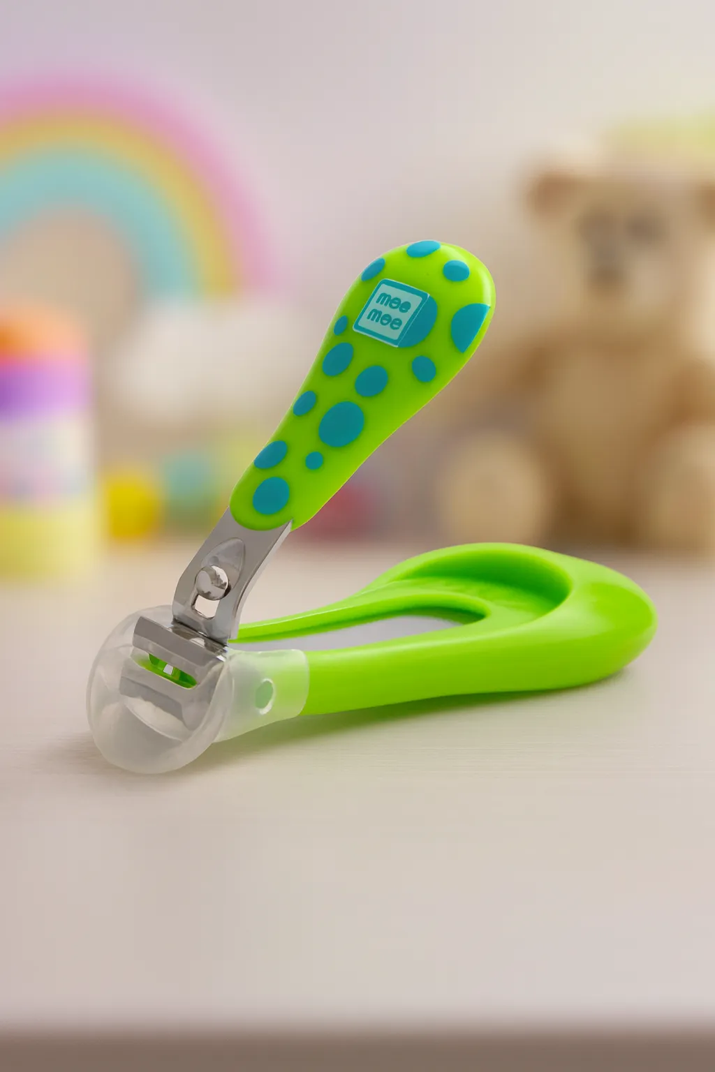 Mee Mee Protective Baby Nail Clipper Cutter with Skin Guard (Green)