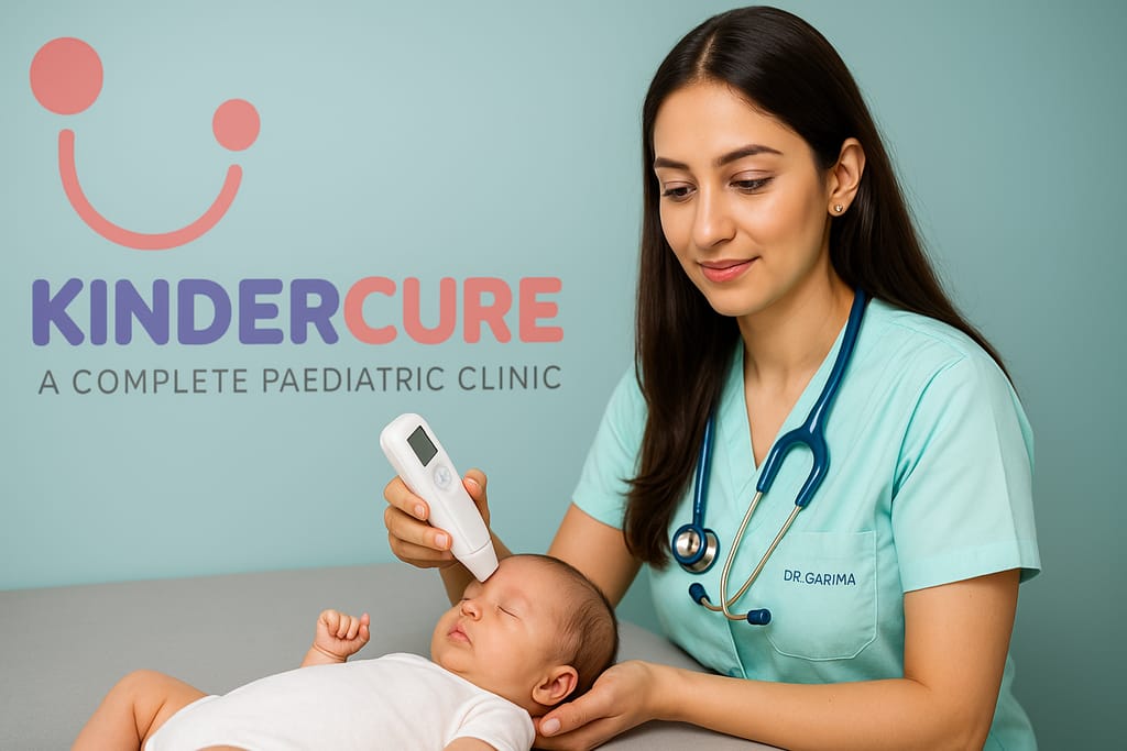 Advanced TcB jaundice screening device for painless newborn testing at KinderCure